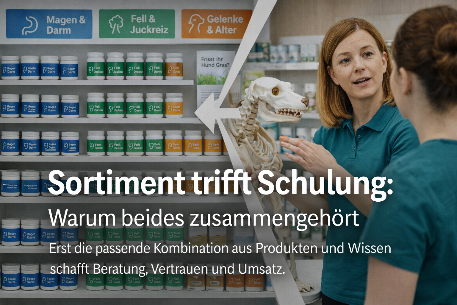 Tiergesundheits-Sortiment trifft Schulung: Warum beides zusammengehört