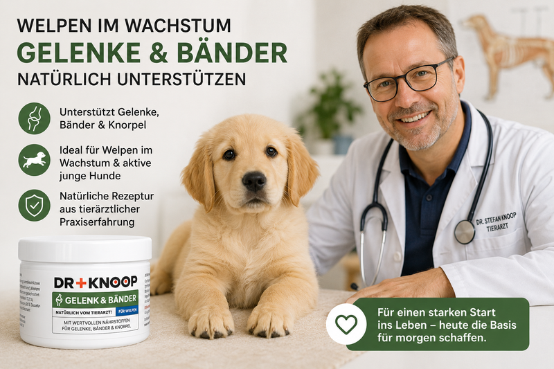 Was kann ich meinem Welpen zur Unterstützung von Gelenken und Bändern geben?